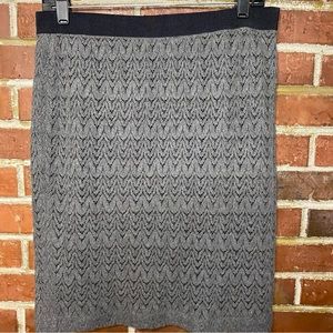 Ann Taylor Petite Gray Lined Skirt Size 8P